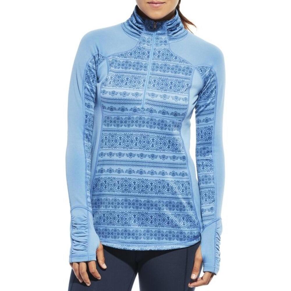 CALIA by Carrie Underwood Blue Patterned Sweatshirt